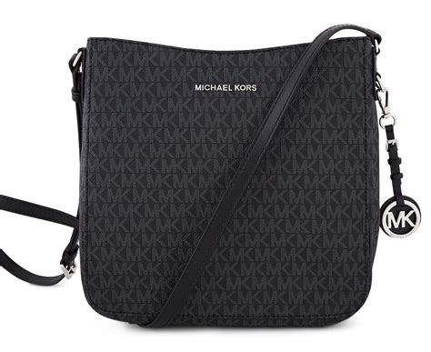 michael kors jet set large messenger black|mk jet set crossbody vanilla.